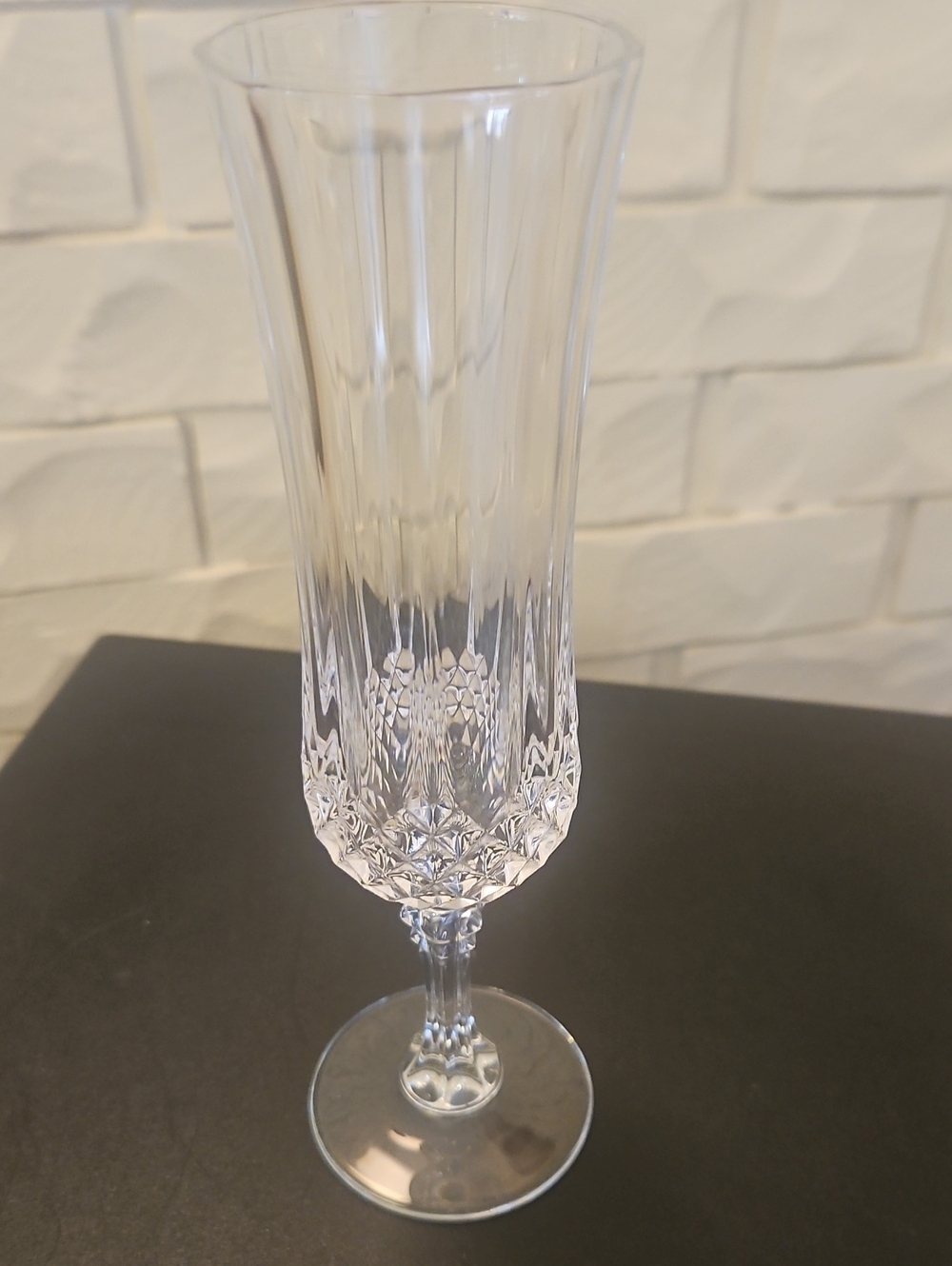 Cristal D'Arques Clear Cut-Glass Champagne Flute - Excellent Condition!